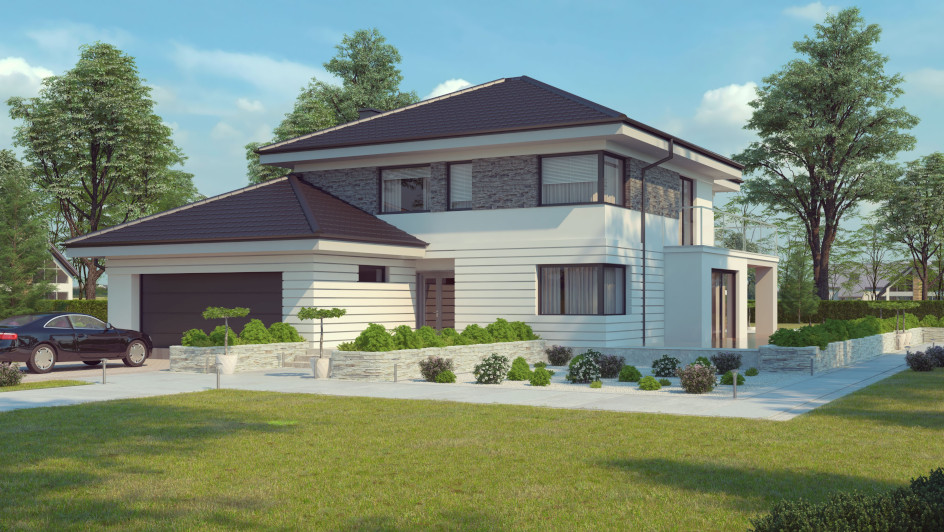 Budowa domu uA23 (odbicie lustrzane) z New-House
