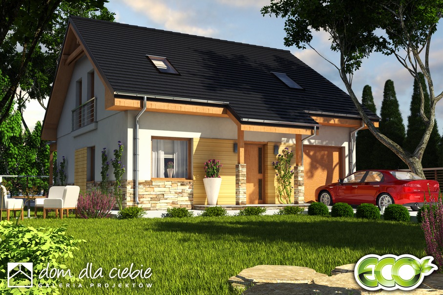 budowa domu Jarząbek II z garażem 1-st. [A] - New-House