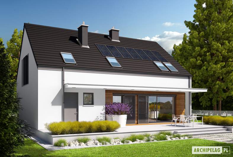 budowa domu E4 G1 ECONOMIC (wersja A) (odbicie lustrzane) - New-House