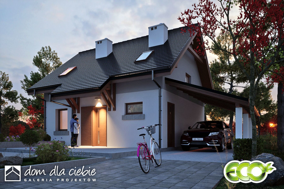 Budowa domu Figa z wiatą[A1] z New-House