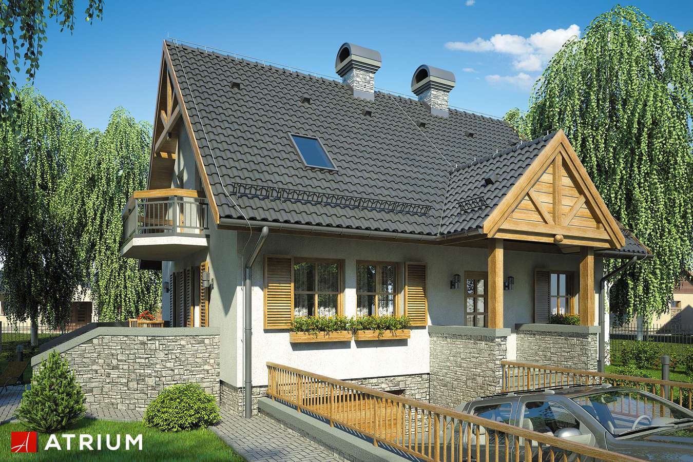 budowa domu Rumiankowa Chata odbicie lustrzane - New-House