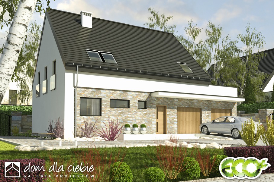 budowa domu Bernikla z garażem 2-st. [A1] - New-House