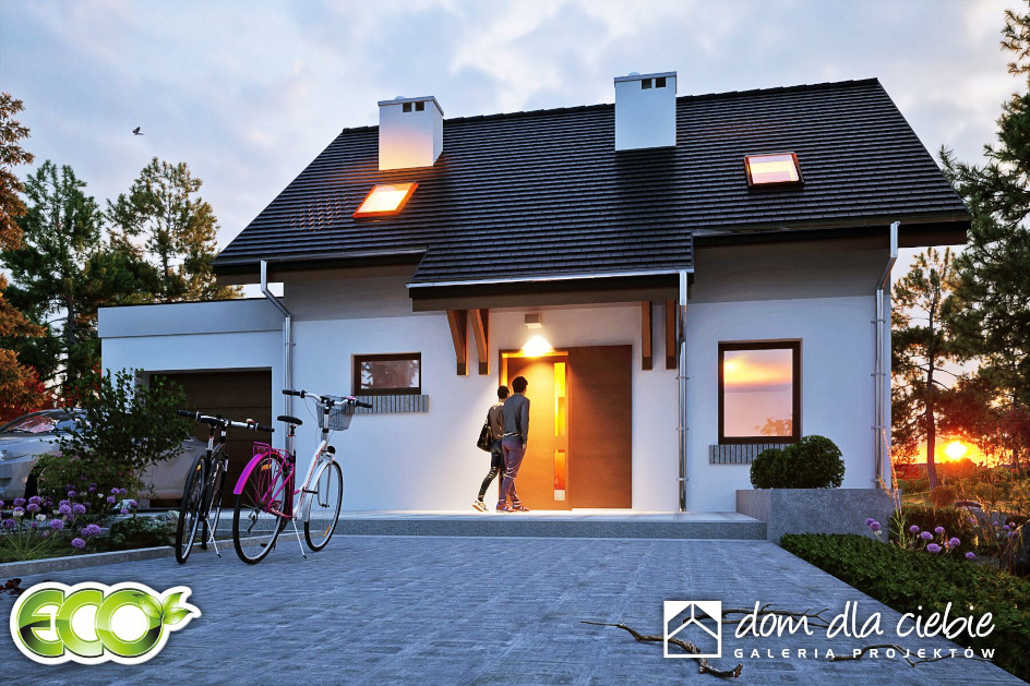 Budowa domu Figa z garażem 1-st.[A] (odbicie lustrzane) z New-House