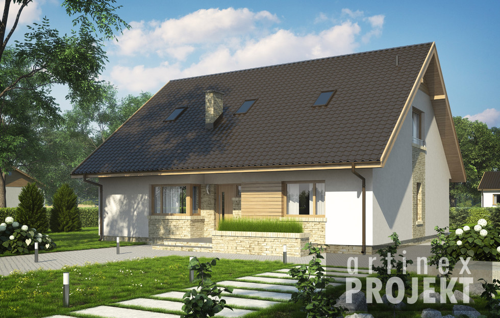 budowa domu- D214 (odbicie lustrzane)- New-House