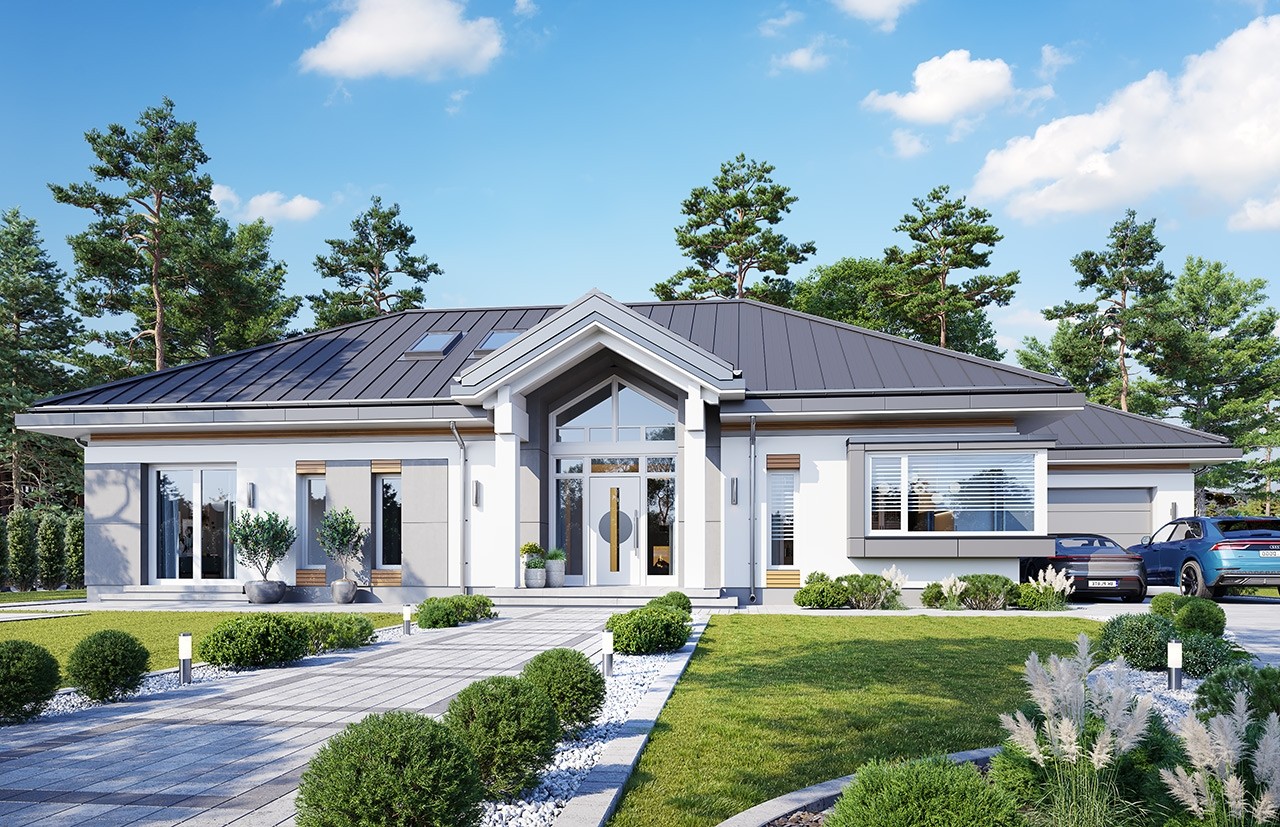 budowa domu - Willa Parkowa 6 modern B (odbicie lustrzane) - New-House