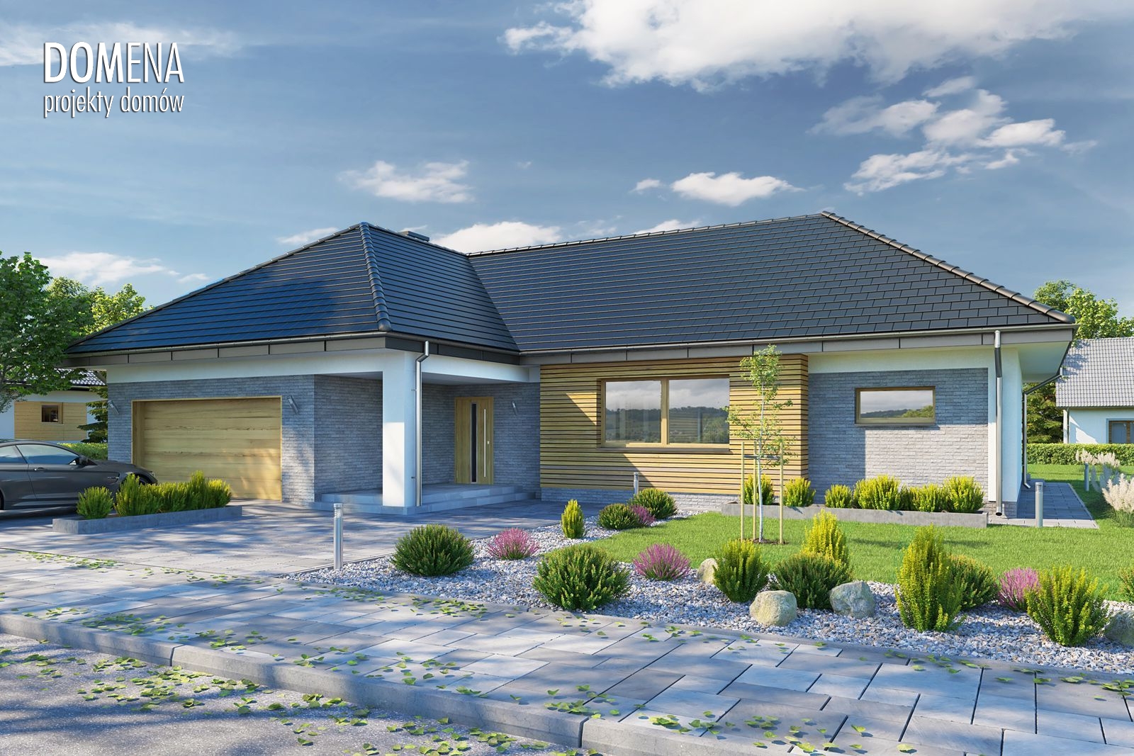 budowa domu Domena 110 B1 (Odbicie lustrzane) - New-House