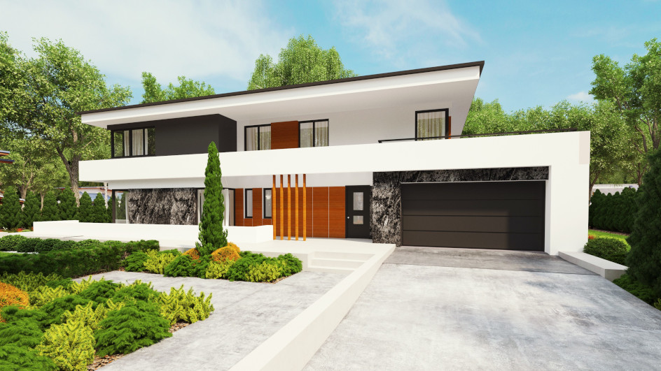 Budowa domu uA82 (odbicie lustrzane) z New-House