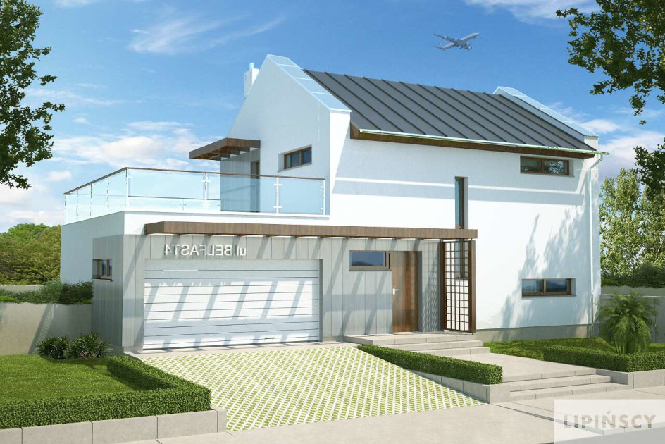 Budowa domu Belfast IV DCP268c (odbicie lustrzane) z New-House
