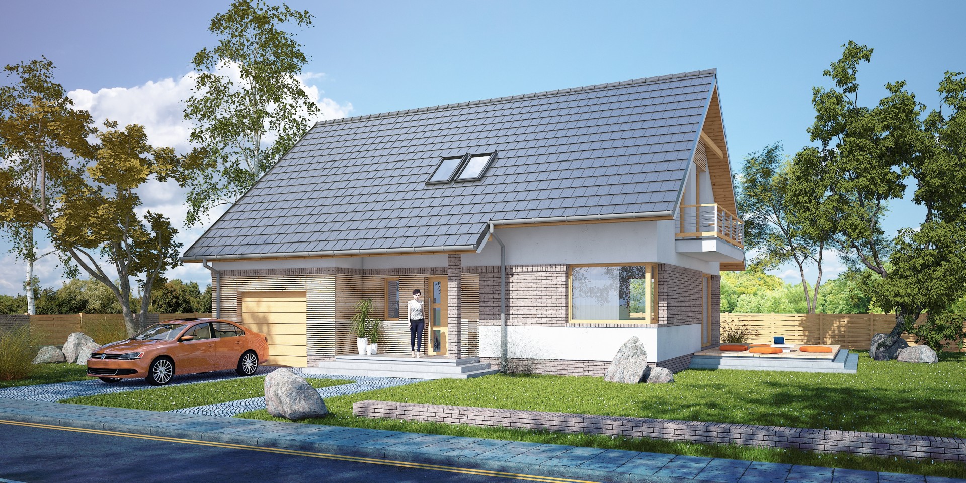 budowa domu Acceptus I G1 (Odbicie lustrzane) - New-House