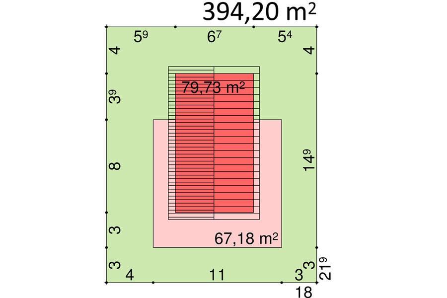 PS-GA-70-20G2 dom jednorodzinny - projekt energooszczędny - miniatura 10