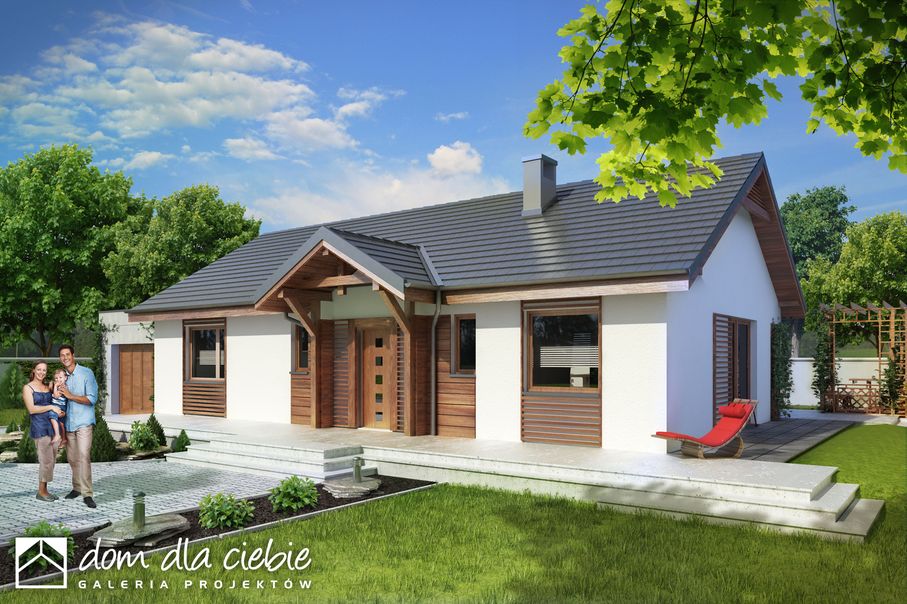 budowa domu Filipek II z garażem 1-st. [A] - New-House