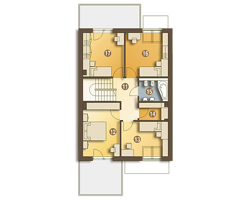 Gwarek z garażem 1-st. [A] (odbicie lustrzane) - miniatura 9