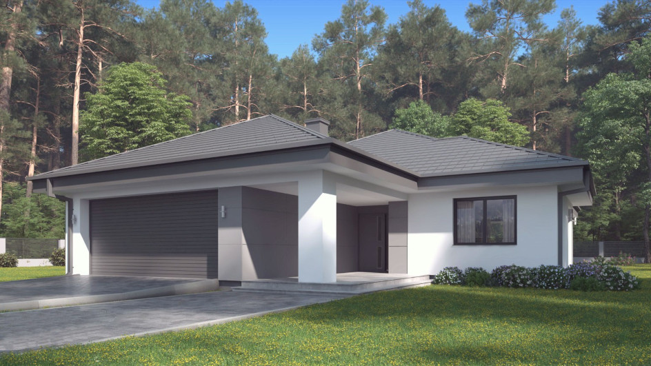 Budowa domu uA143 (odbicie lustrzane) z New-House