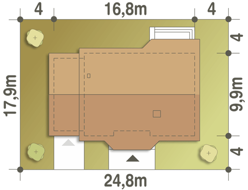 Julek styl z garażem 1-st. [A] (odbicie lustrzane) - miniatura 9
