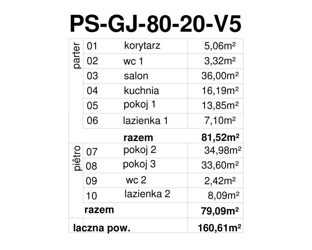 PS-GJ-80-20-V5 NOWOCZESNY DOM JEDNORODZINNY EKO - miniatura 10