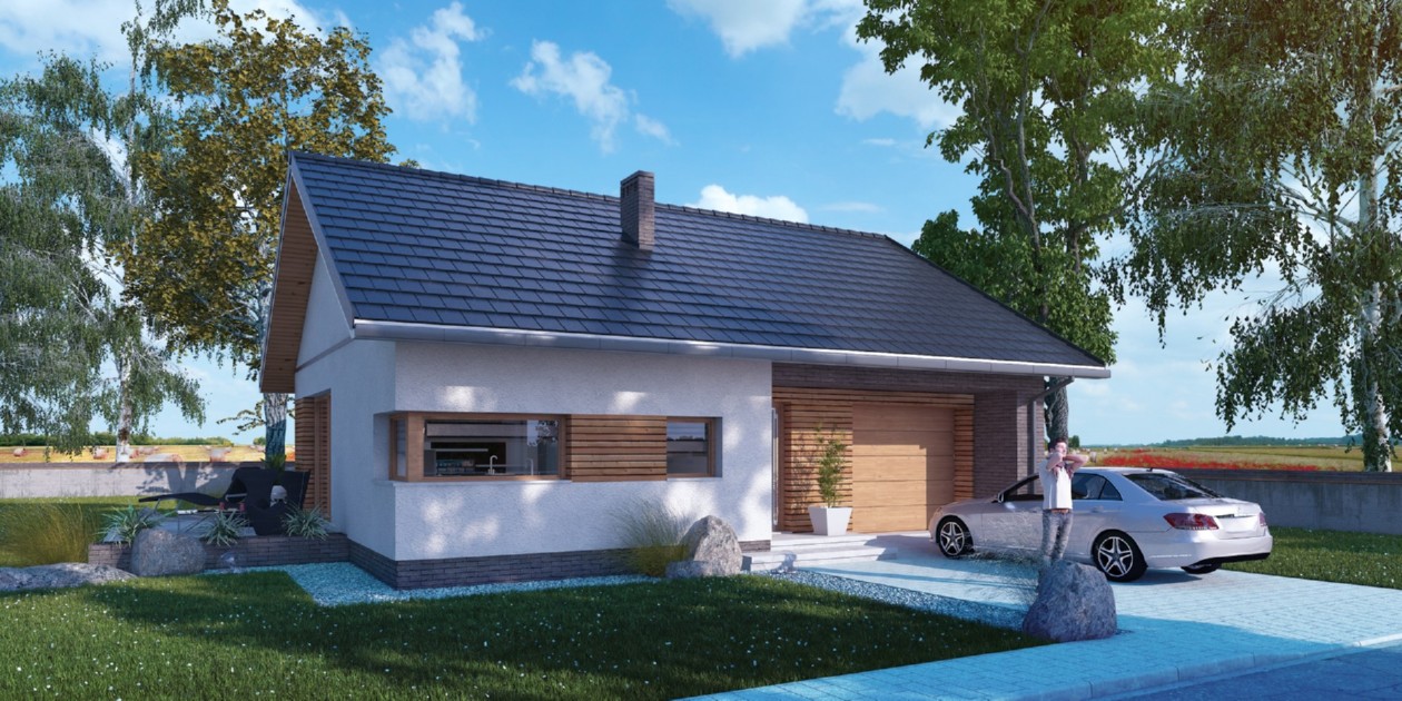 budowa domu Compressus I G1 (Odbicie lustrzane) - New-House