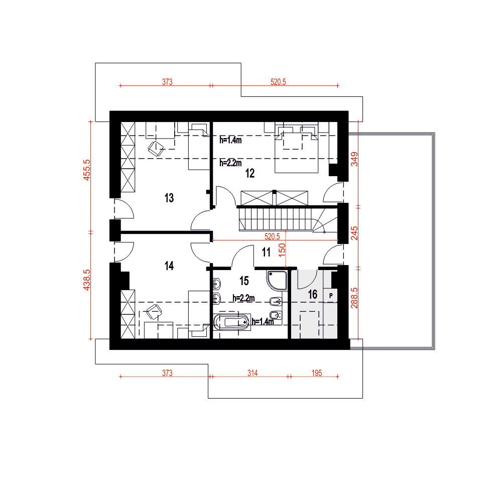 Strzyżyk z garażem 1-st. [A] - miniatura 9