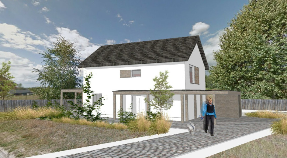 Budowa domu eko Typowy 39 (odbicie lustrzane) z New-House