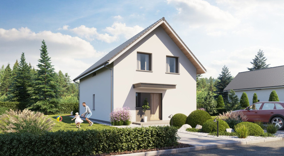 Budowa domu eko Typowy 62 (odbicie lustrzane) z New-House