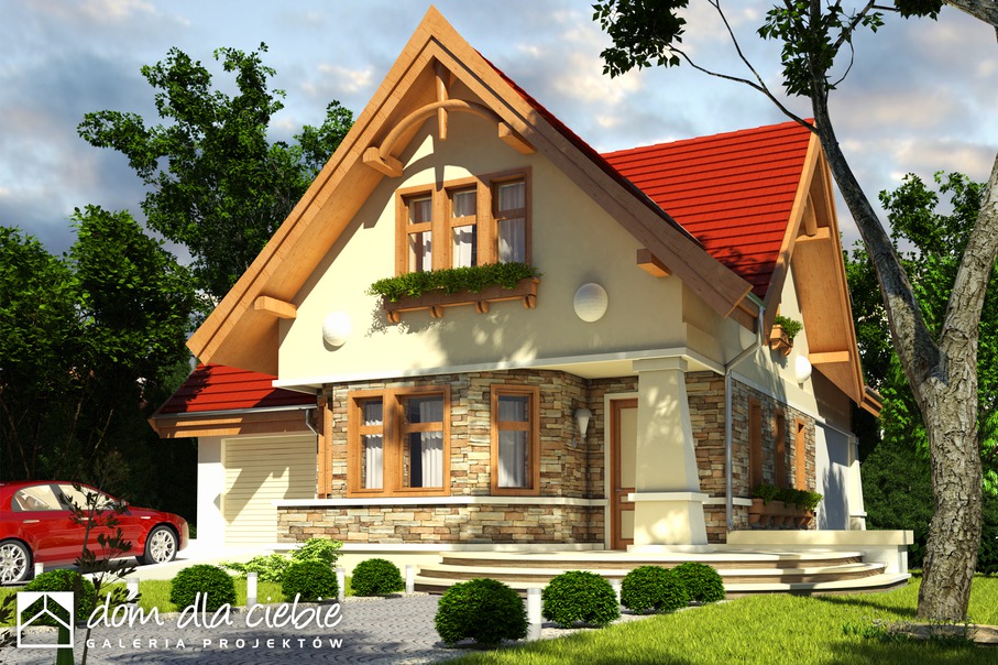 budowa domu Kowalik z garażem 1-st. [A] - New-House