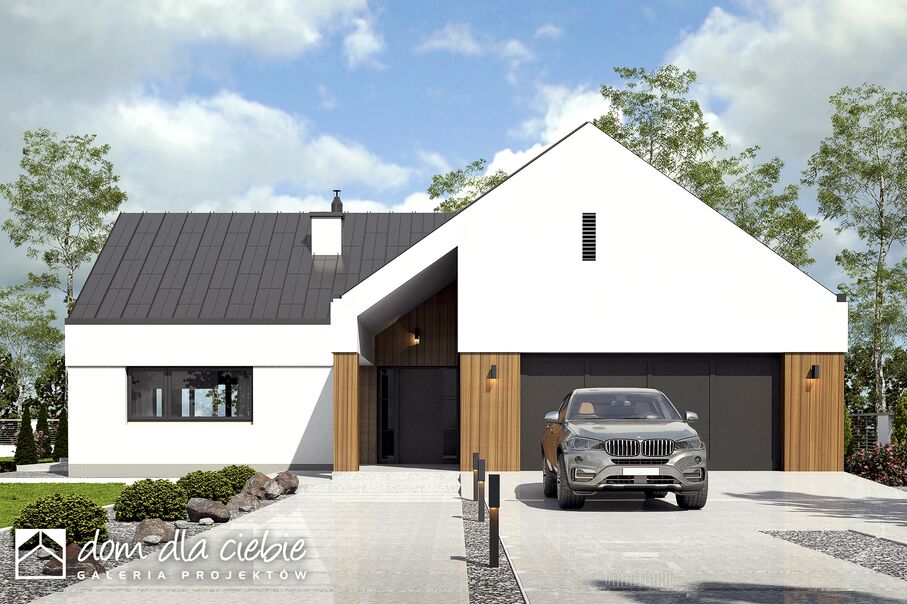 budowa domu Magnetyt II z garażem 2-st. [A] - New-House