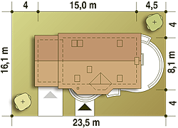 Agatka II z garażem 1-st. [A] (odbicie lustrzane) - miniatura 10