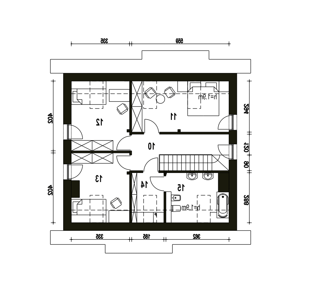 Sosnówka II bez garażu [B] (odbicie lustrzane) - miniatura 9