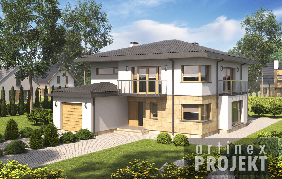 budowa domu - D109C (odbicie lustrzane) - New-House