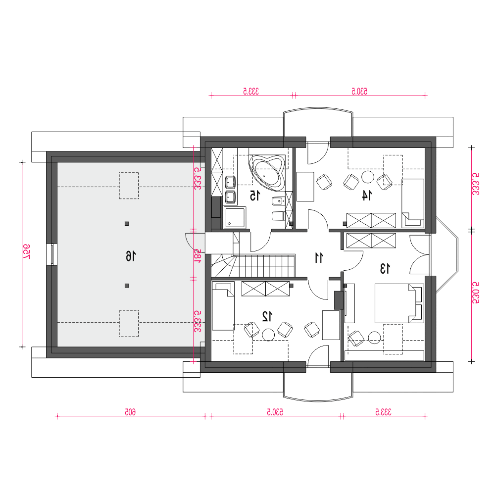 Dom Dla Ciebie 3 z garażem 2-st. [A3] (odbicie lustrzane) - miniatura 9