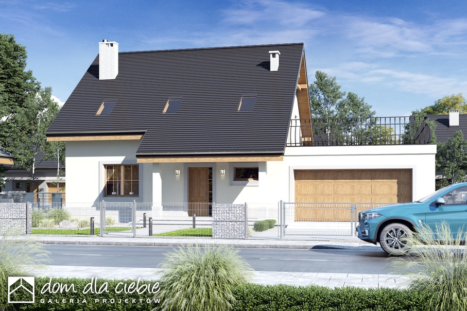 budowa domu Strzyżyk z garażem 2-st. [A1] - New-House