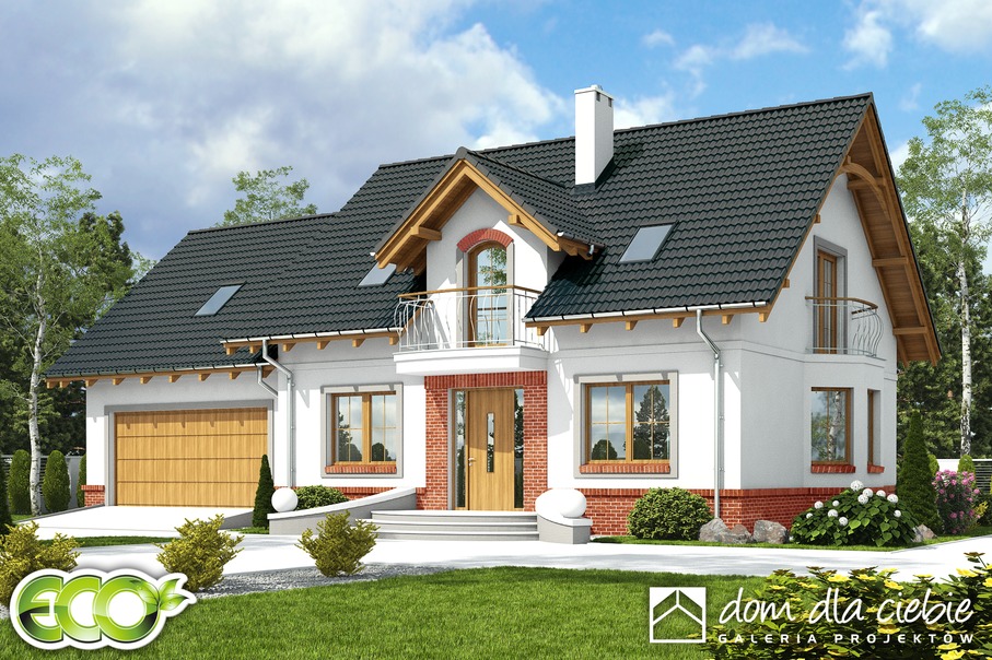 budowa domu Dom Dla Ciebie 1 w4 z garażem 2-st. [A1] (odbicie lustrzane)- New-House