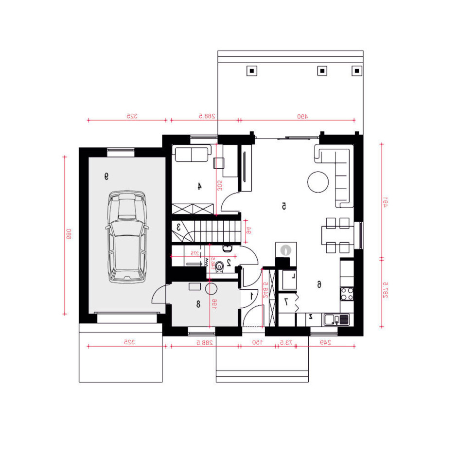 Daktyl z garażem 1-st.[A] (odbicie lustrzane) - miniatura 7