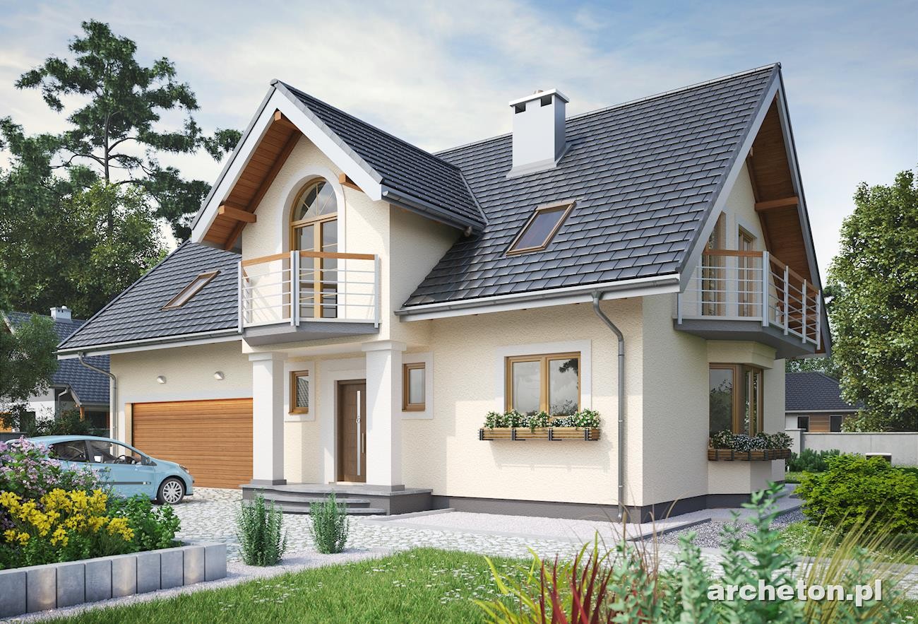 budowa domu Zofia Portyk G2 (odbicie lustrzane) - New-House