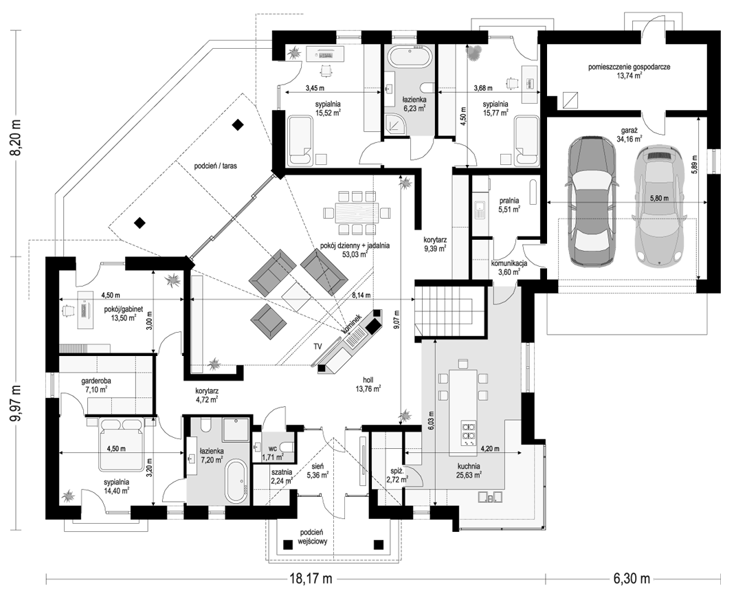 Willa Parkowa 6 modern B (odbicie lustrzane) - miniatura 6
