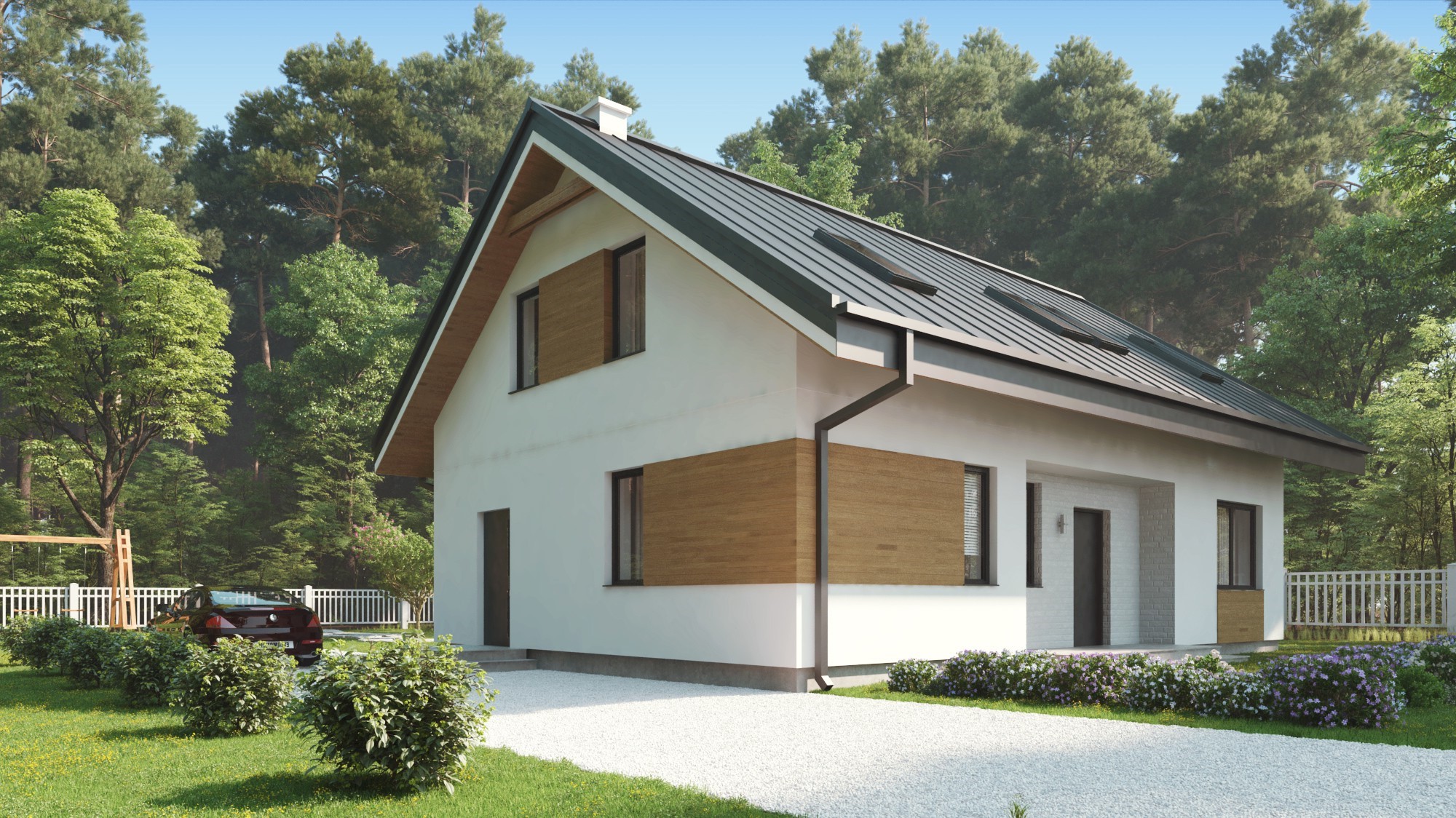budowa domu uA17v1 (Odbicie lustrzane) - New-House