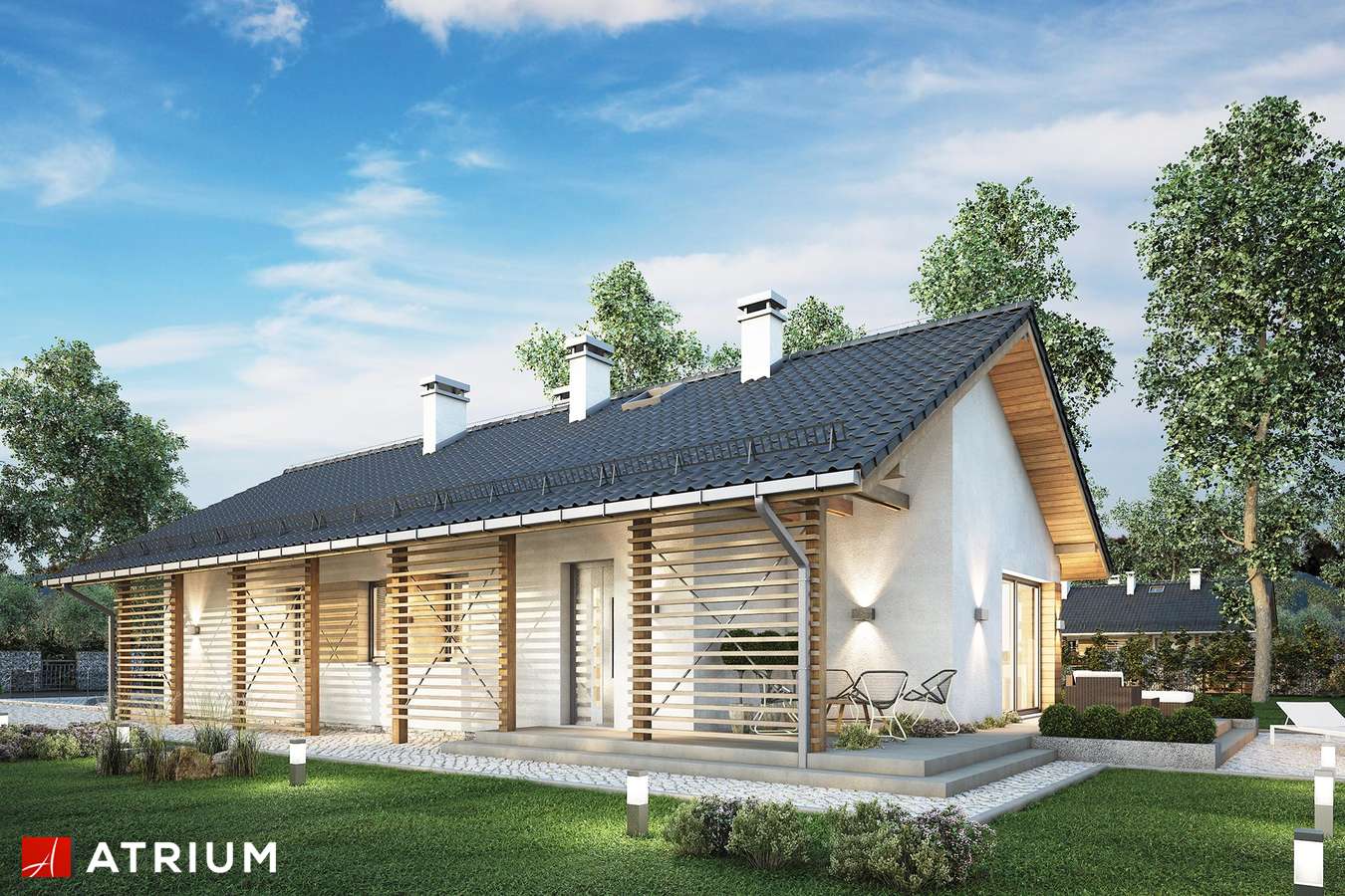 budowa domu Olimpia Plus odbicie lustrzane - New-House