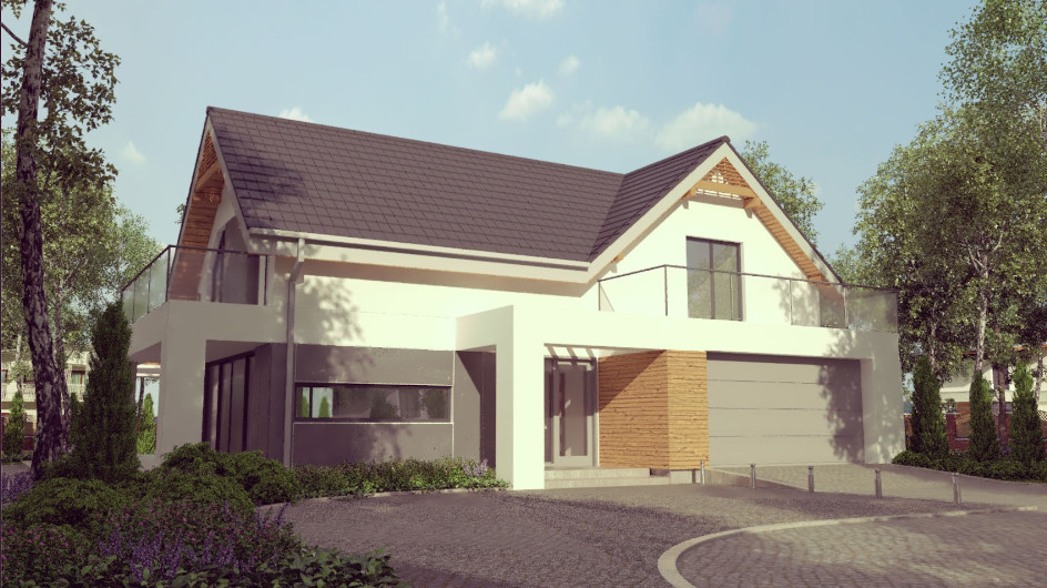 Budowa domu uA60 (odbicie lustrzane) z New-House