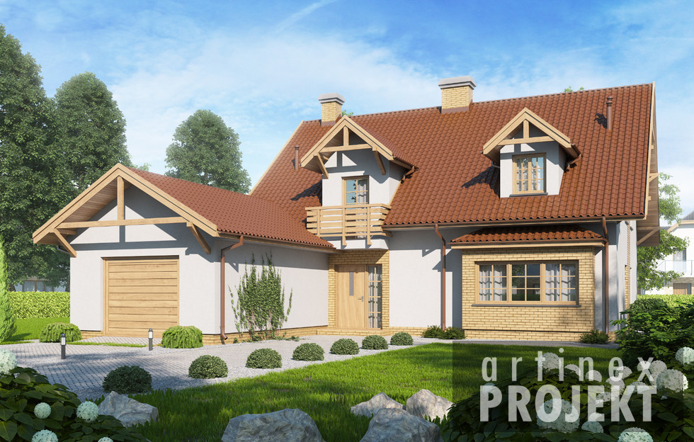 budowa domu - D188 (odbicie lustrzane) - New-House