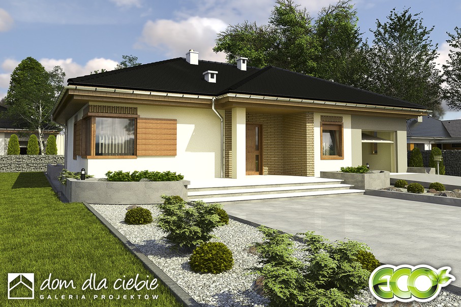 budowa domu Jerzyk II z garażem 1-st. [A] - New-House