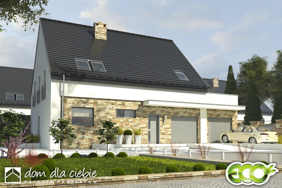 budowa domu Bernikla II z garażem 2-st. [A1] - New-House
