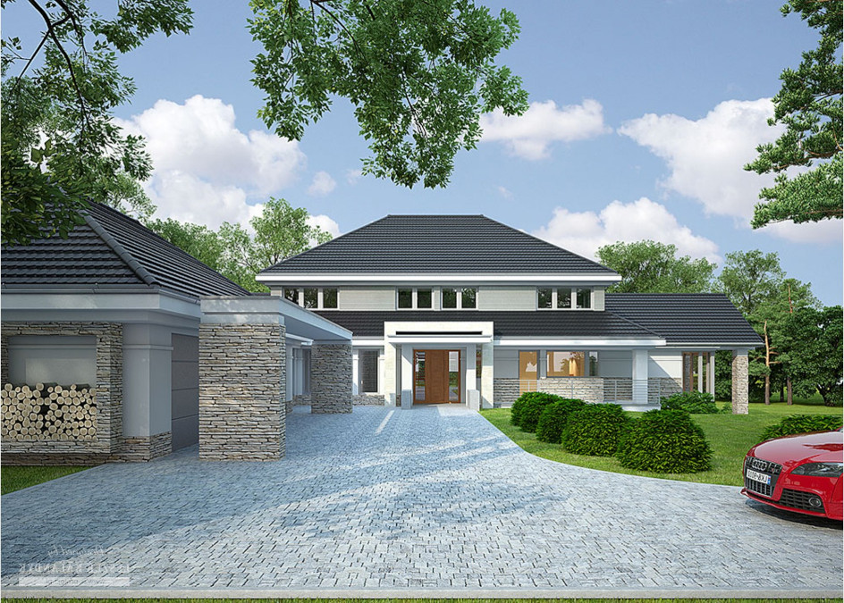 Budowa domu LK&1094 (odbicie lustrzane) z New-House