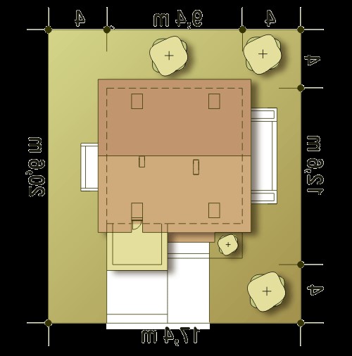 Drop z garażem 1-st. [A] (odbicie lustrzane) - miniatura 11
