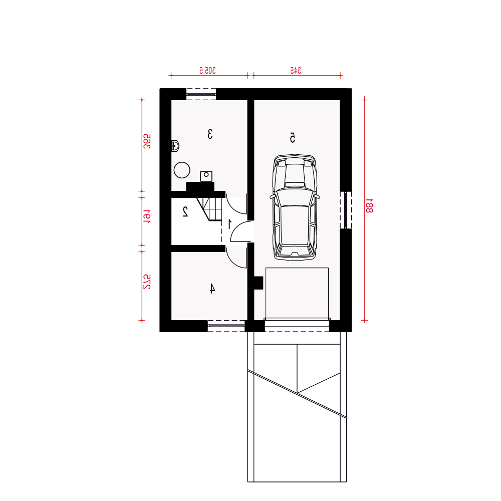 Grab z garażem 1-st. [A] (odbicie lustrzane) - miniatura 8