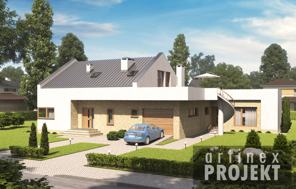 budowa domu - D61 (odbicie lustrzane) - New-House