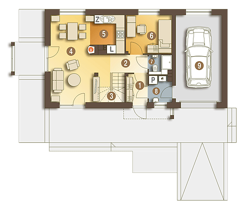 Eco 3 z garażem 1-st. [A] - miniatura 8