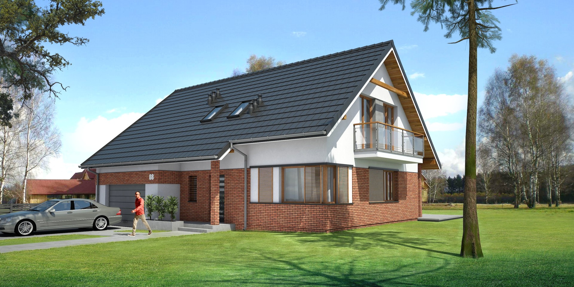 budowa domu Acceptus III G1 (Odbicie lustrzane) - New-House