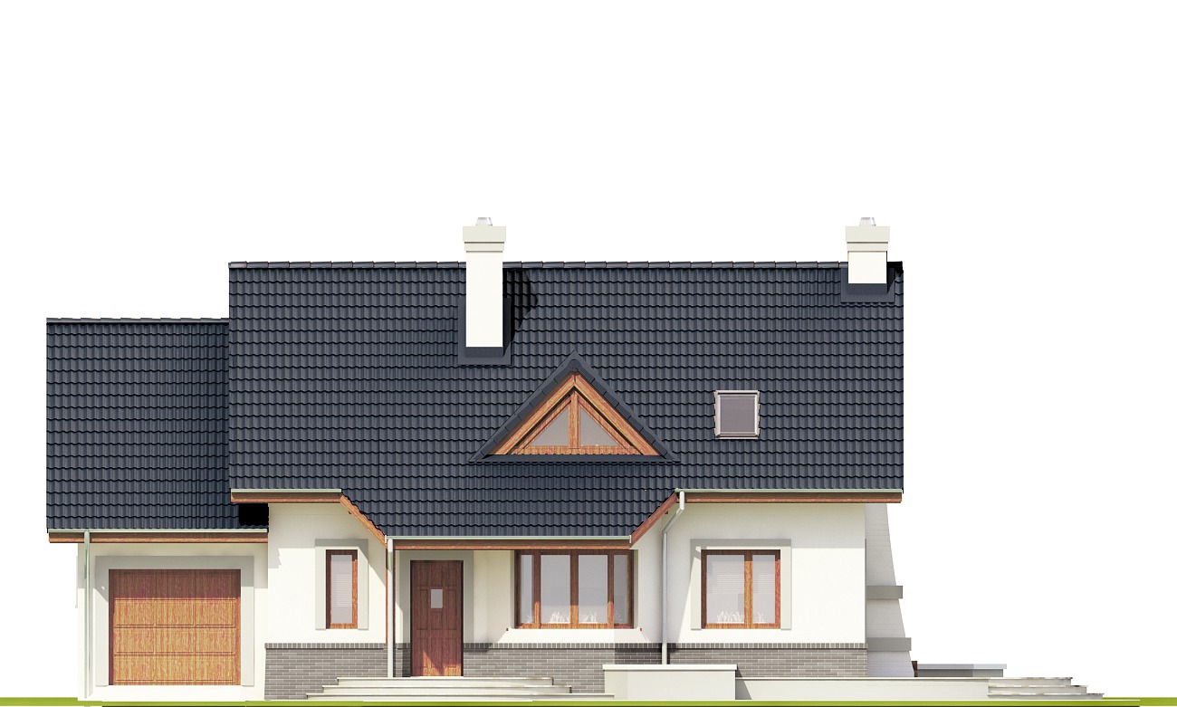 Agatka II styl z garażem 1-st. [A] (odbicie lustrzane) - miniatura 2