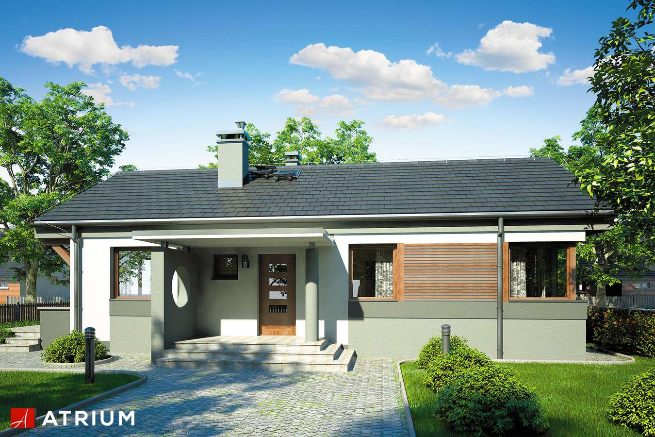 budowa domu Wektor II (odbicie lustrzane) - New-House