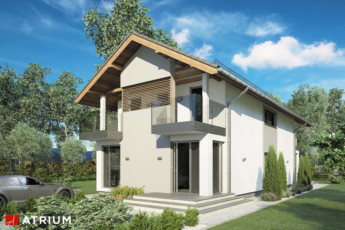 budowa domu Garda III odbicie lustrzane - New-House