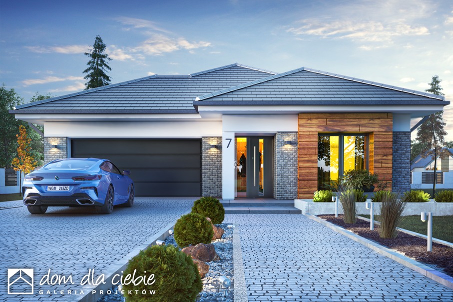 budowa domu Galena z garażem 2-st. [A] - New-House